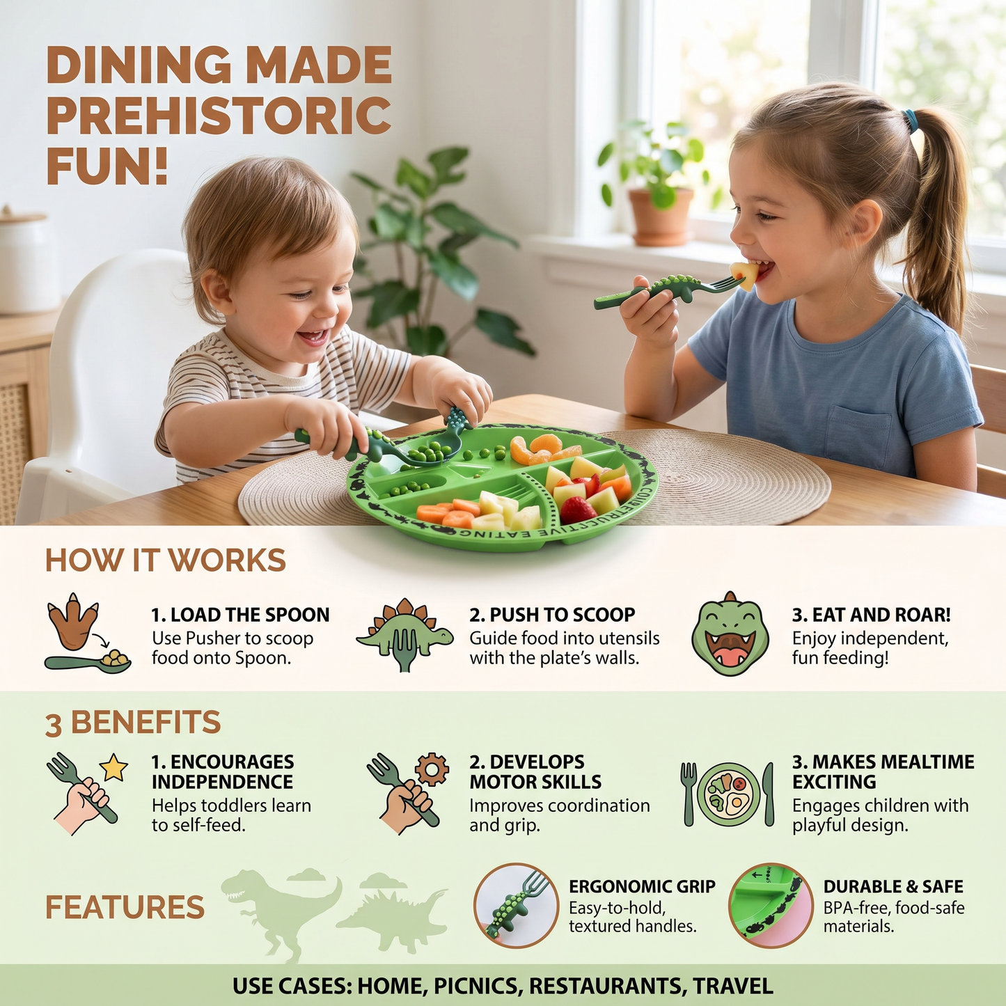 Dino Themed Dining Set