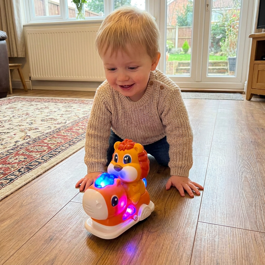 Interactive Animal Swing Toy with Music & Lights
