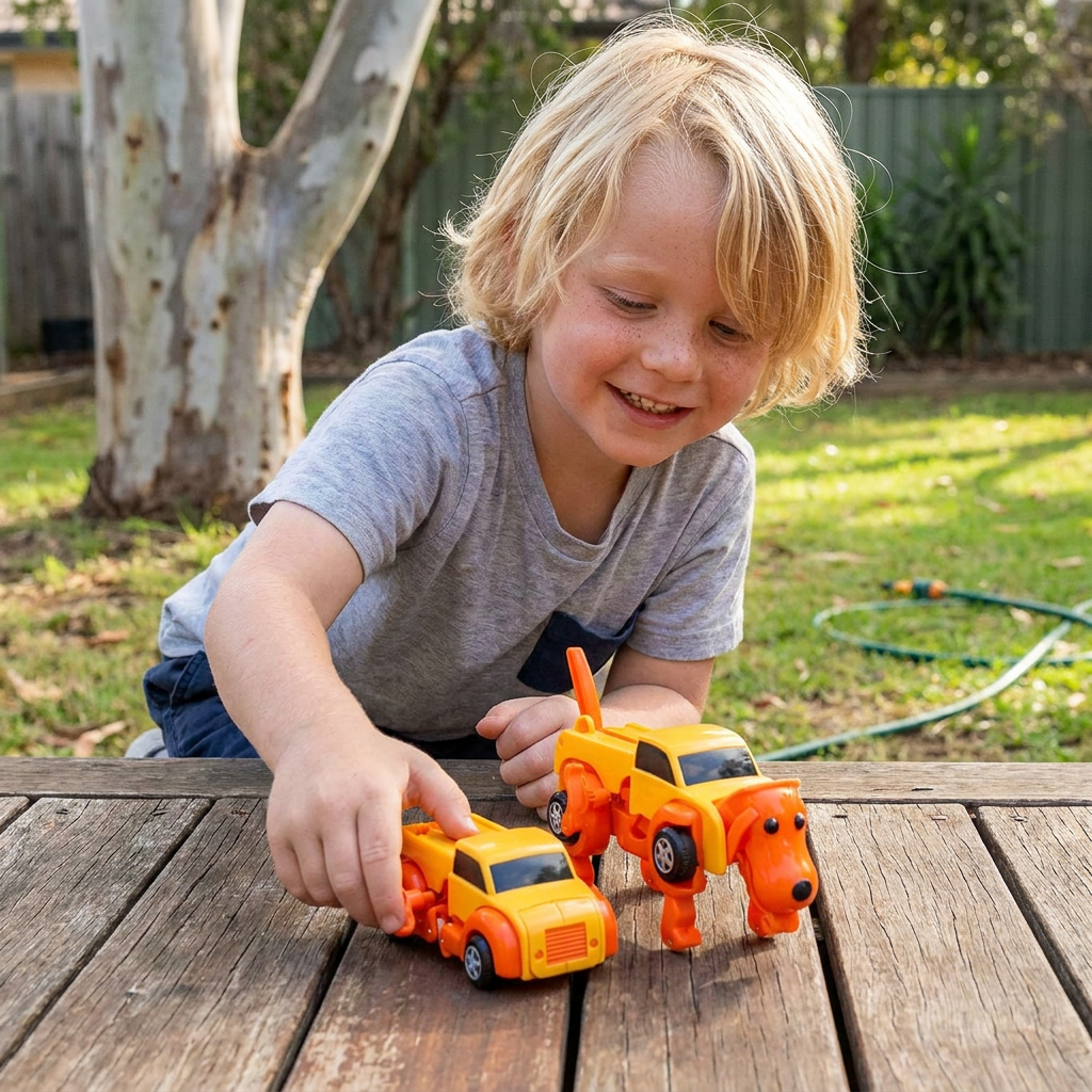 Wind-Up Transforming Animal Car Toy