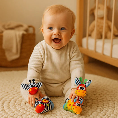 Baby Rattle Wrist and Sock Set