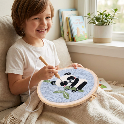 Punch Needle Embroidery Starter Kit – Beginner DIY Set with Beautiful Patterns