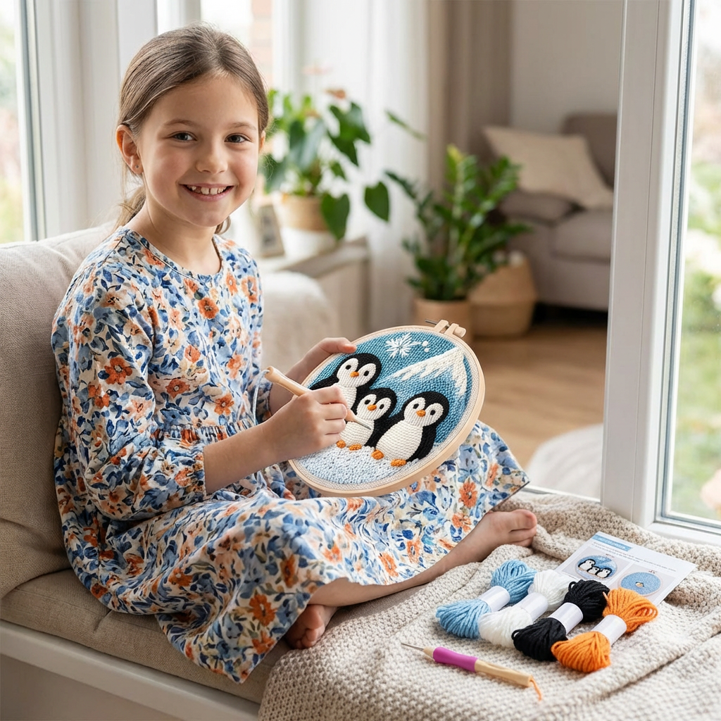 Punch Needle Embroidery Starter Kit – Beginner DIY Set with Beautiful Patterns