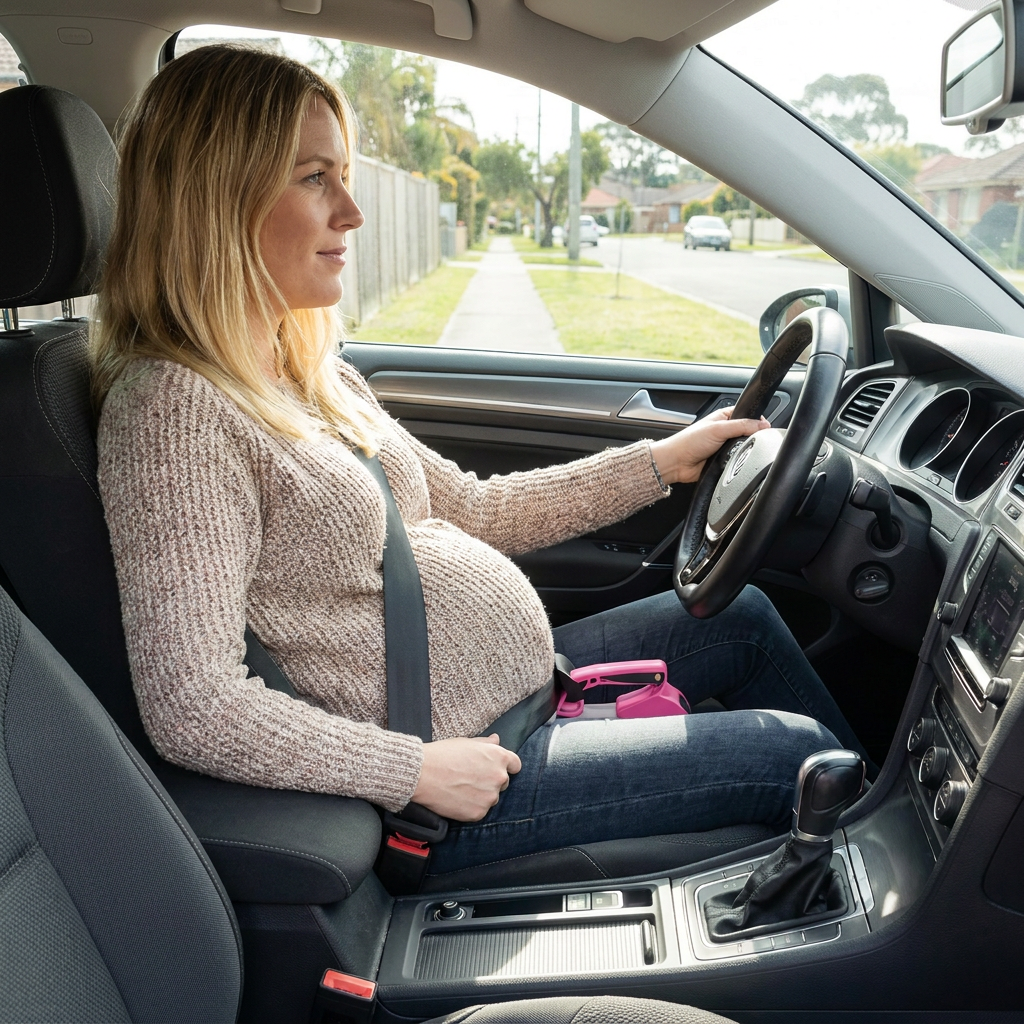 Car Travel Maternity Belly Support Strap – Adjustable & Comfortable Pregnancy Support