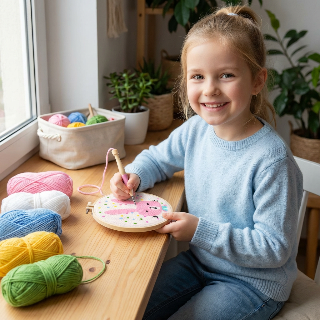 Punch Needle Embroidery Starter Kit – Beginner DIY Set with Beautiful Patterns