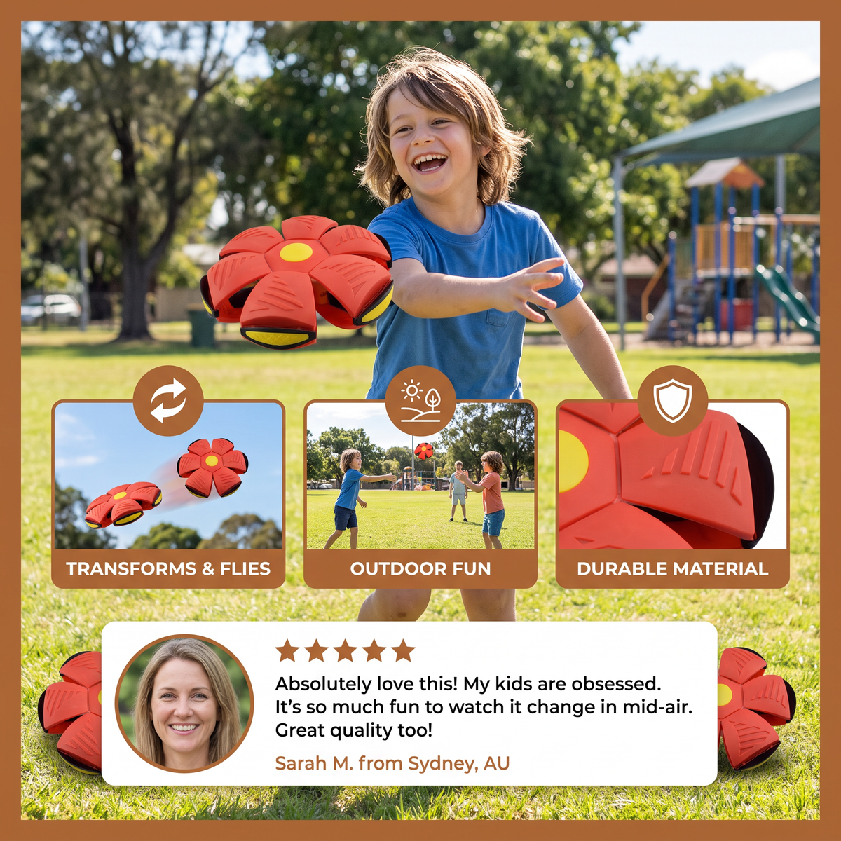 Magic Transforming Flying Disc Ball – Interactive Toy for Kids