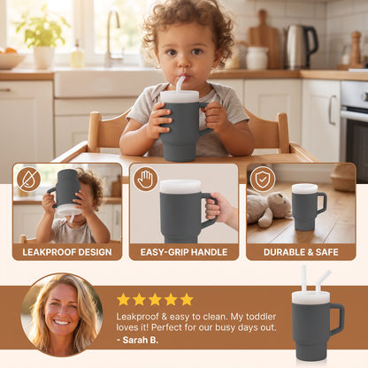 Leakproof Silicone Toddler Straw Cup