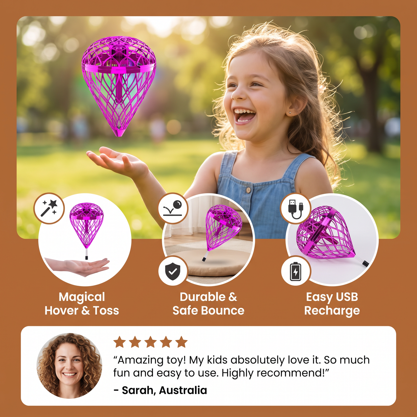 Flying Bouncing Orb Ball – Magic Hover & Toss Toy for Kids