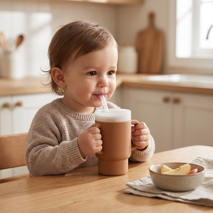 Leakproof Silicone Toddler Straw Cup
