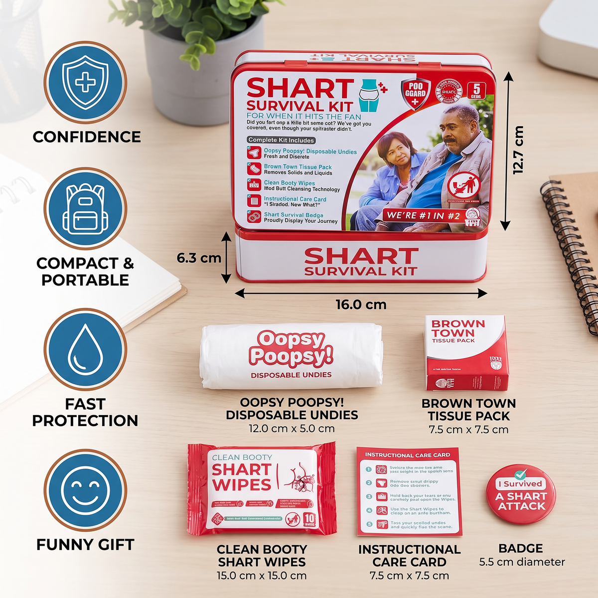 Funny Shart Survival Kit – Ultimate Poop Prank Gift Set