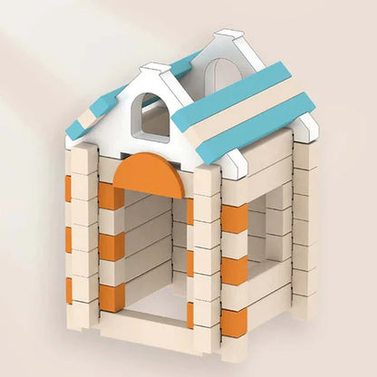 Montessori Wooden Block Set – Natural Stacking & Building Toy