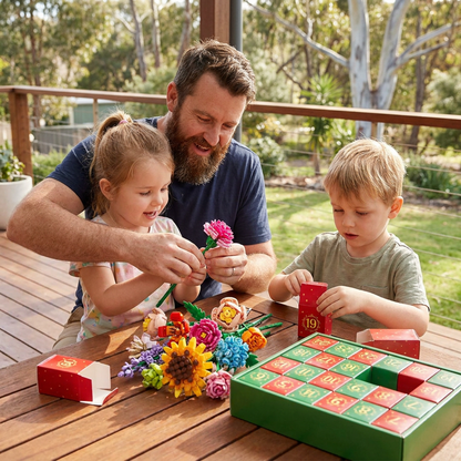 Christmas Building Block Flower Bouquet Advent Calendar