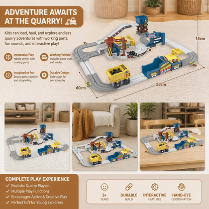 Interactive Electric Quarry Adventure Train Set