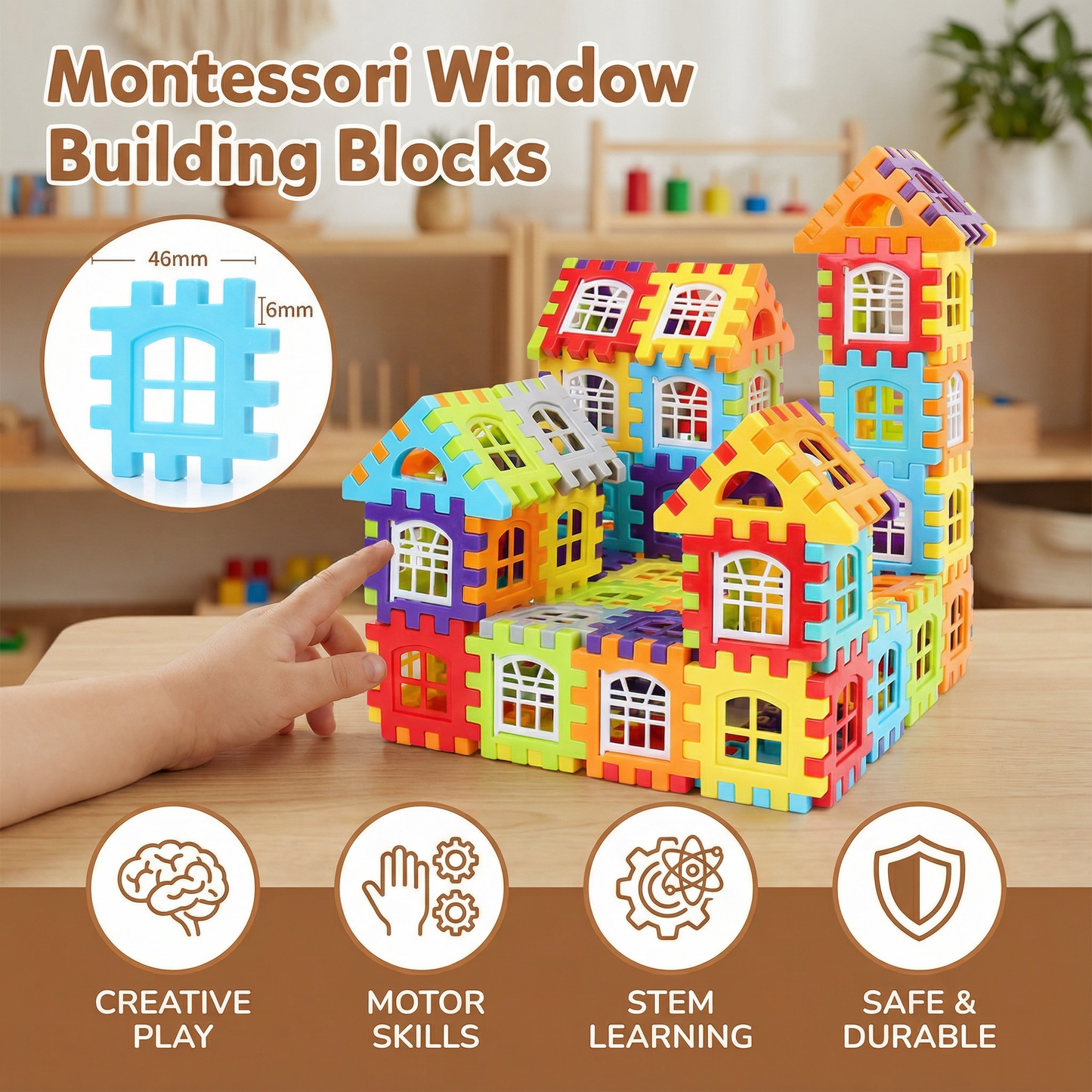 Montessori Window Building Blocks For Children