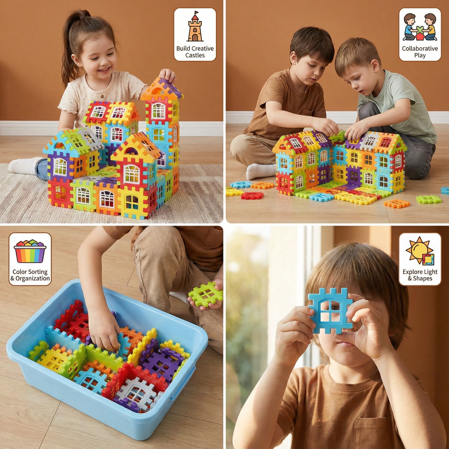 Montessori Window Building Blocks For Children