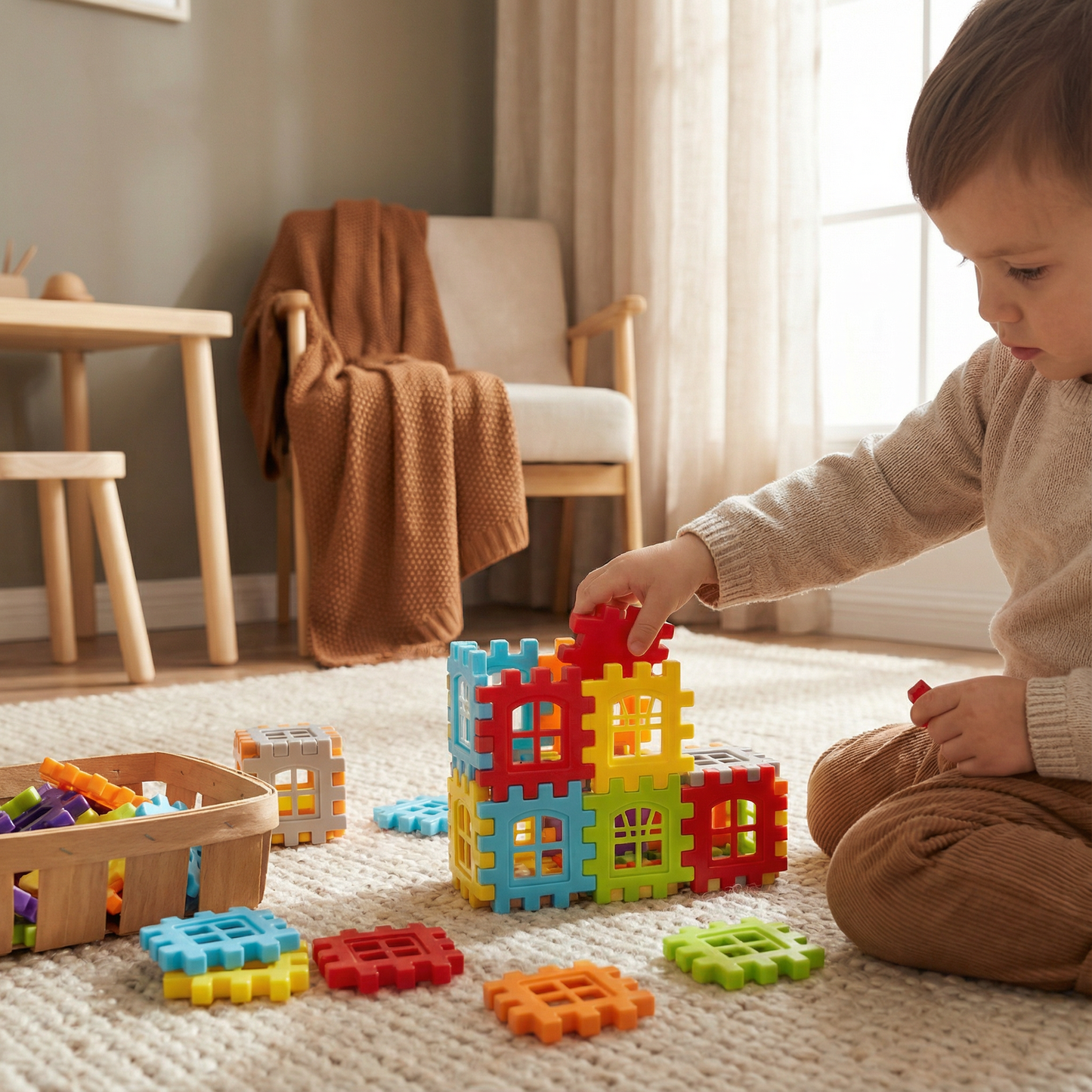 Montessori Window Building Blocks For Children