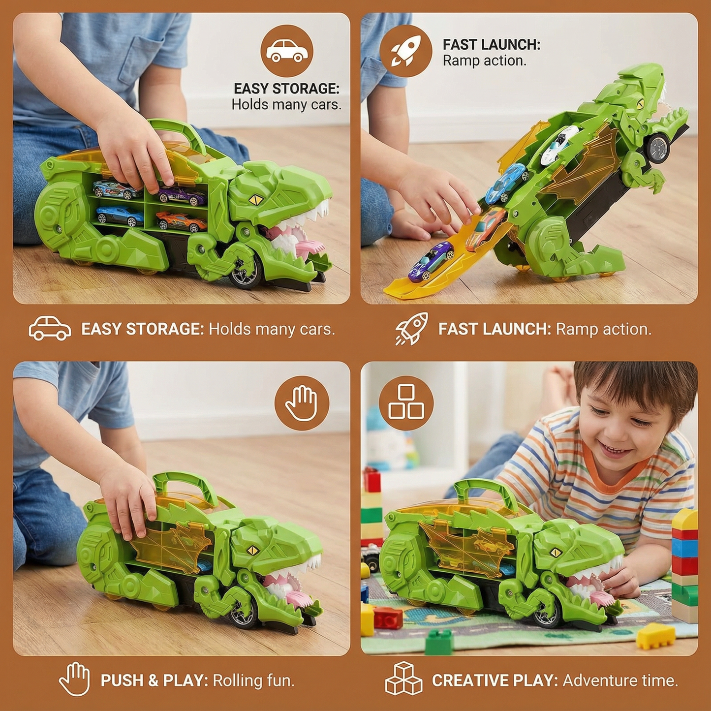 Dinosaur Car Game Truck