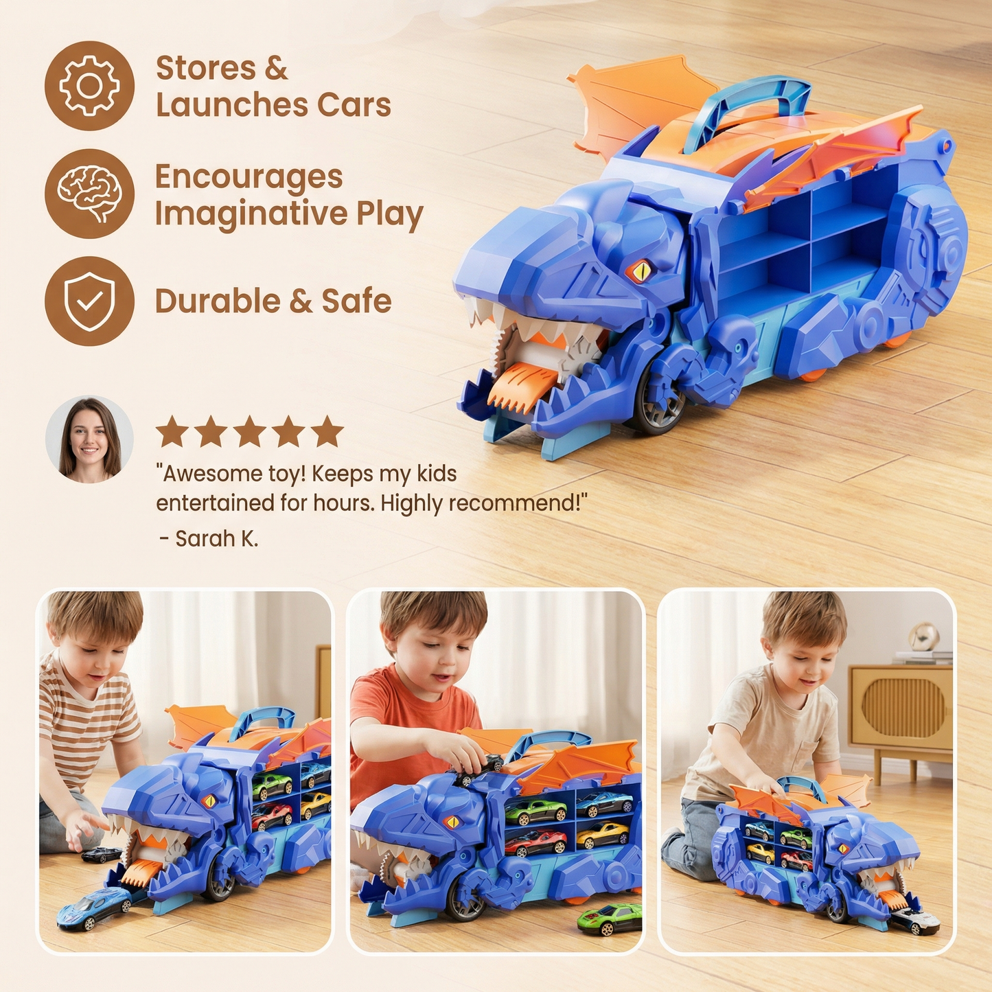 Dinosaur Car Game Truck