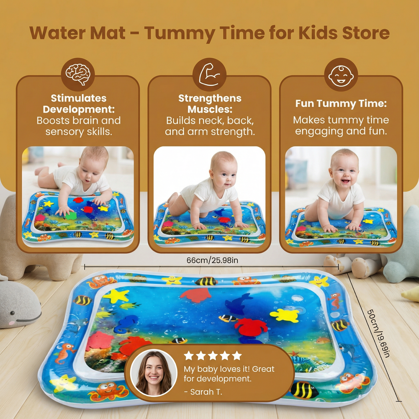 Water Mat – Tummy Time for Kids