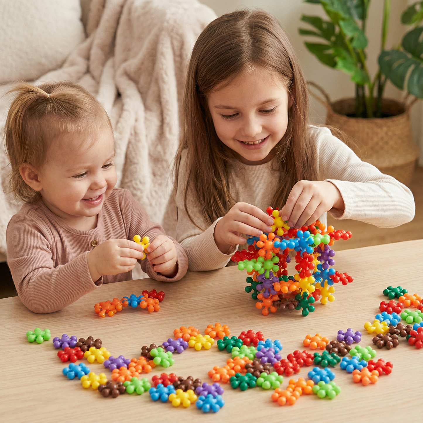 Creative Montessori Snowflake Building Blocks