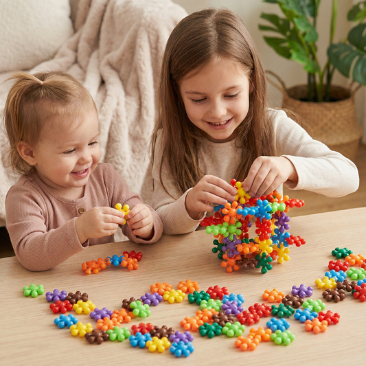 Creative Montessori Snowflake Building Blocks