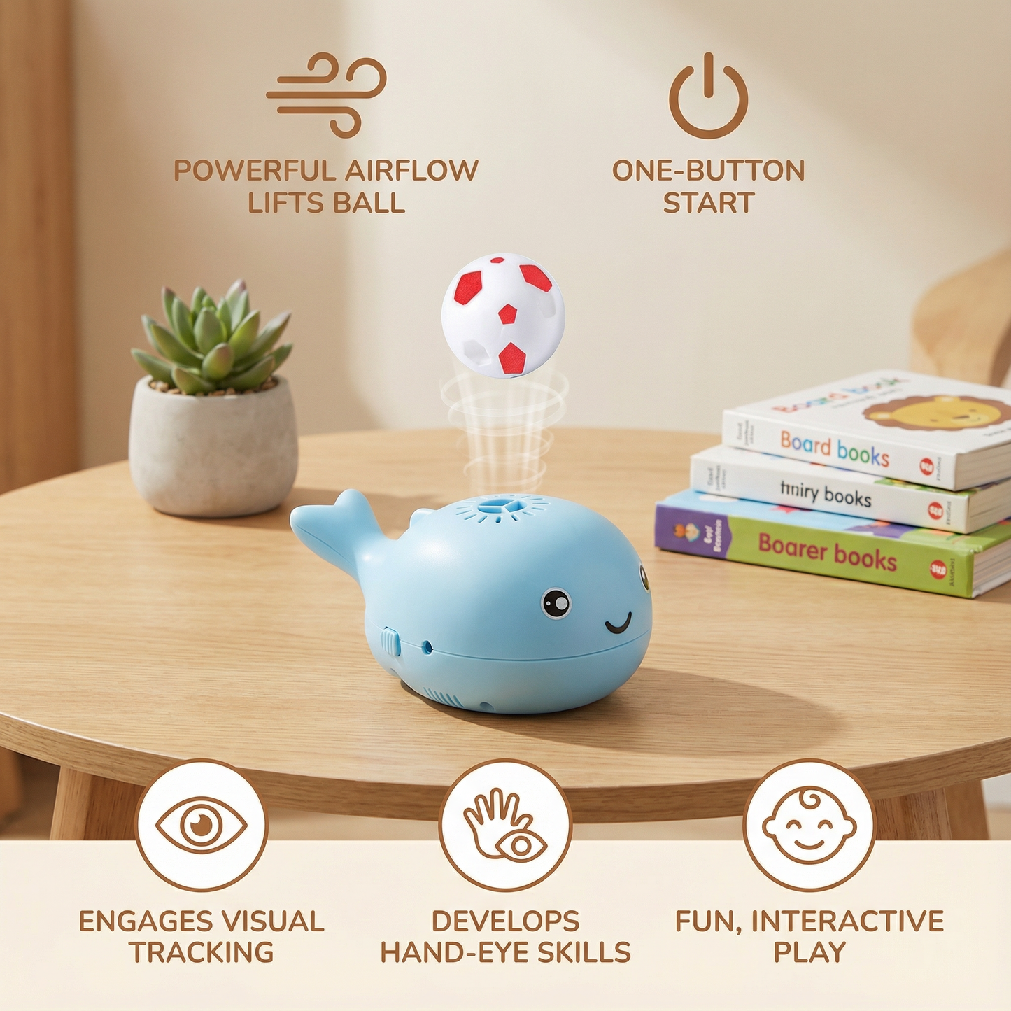 Whale Toy with Floating Ball