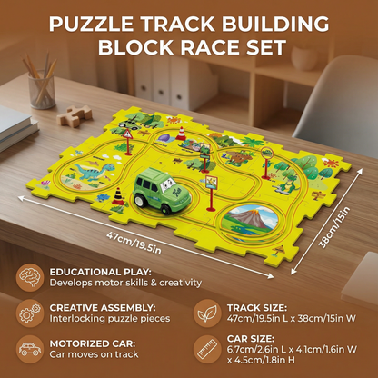 Puzzle Track Building Block Race