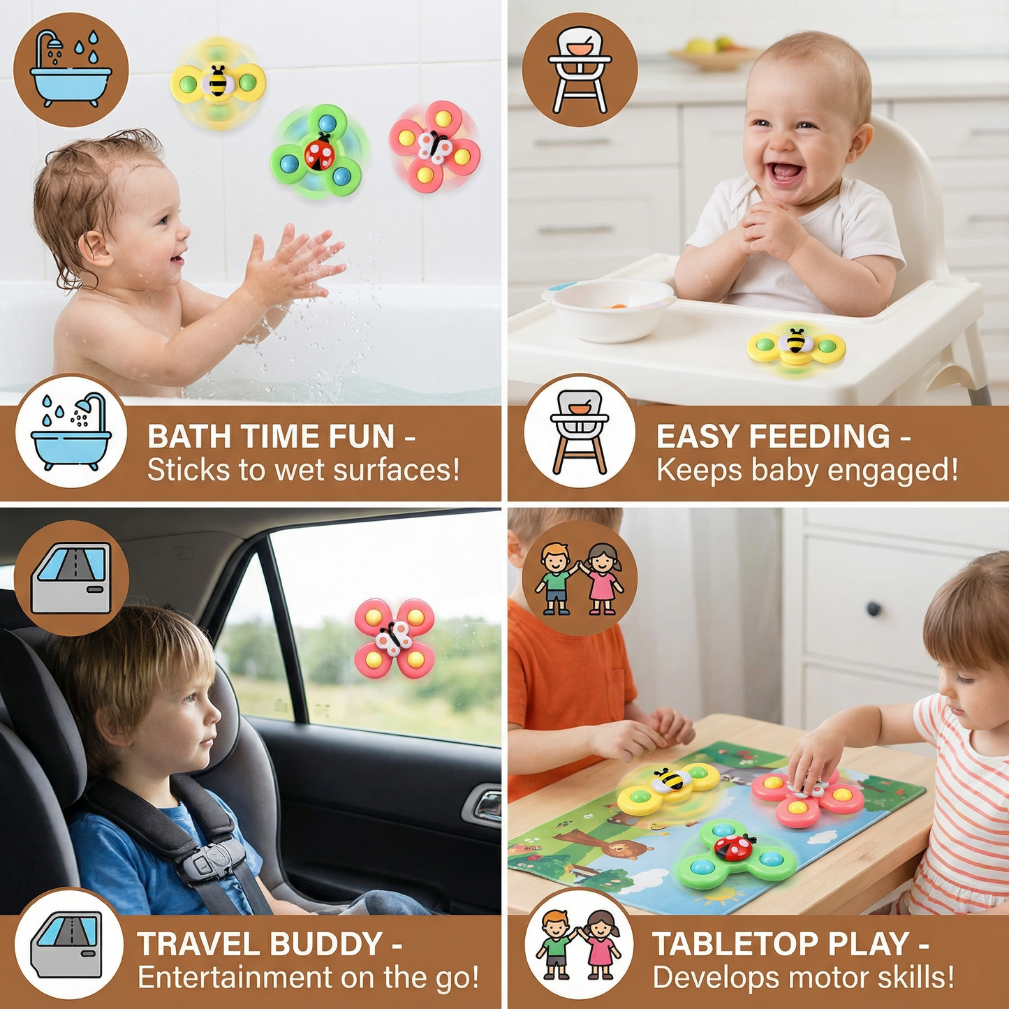 Fun Kids Carousel Toy 3-Piece Set