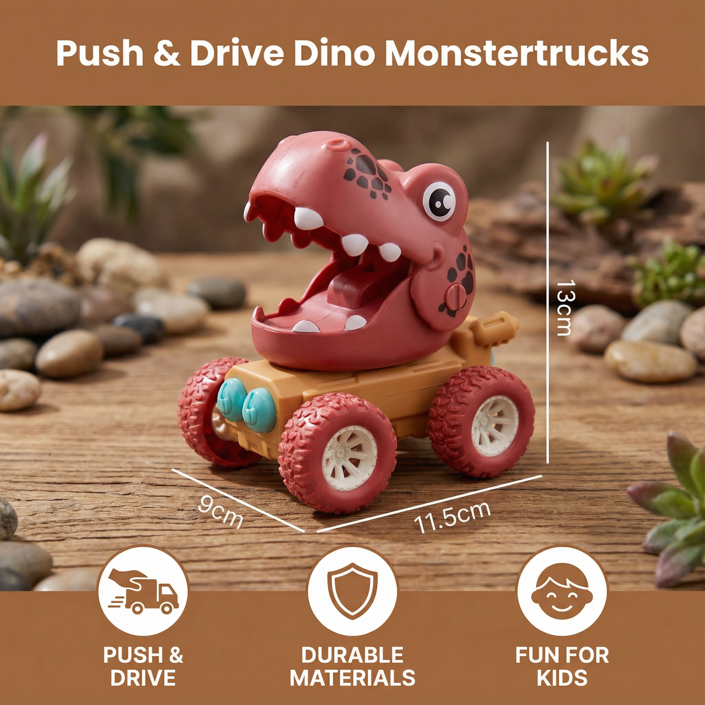 Push & Drive Dino Monstertrucks