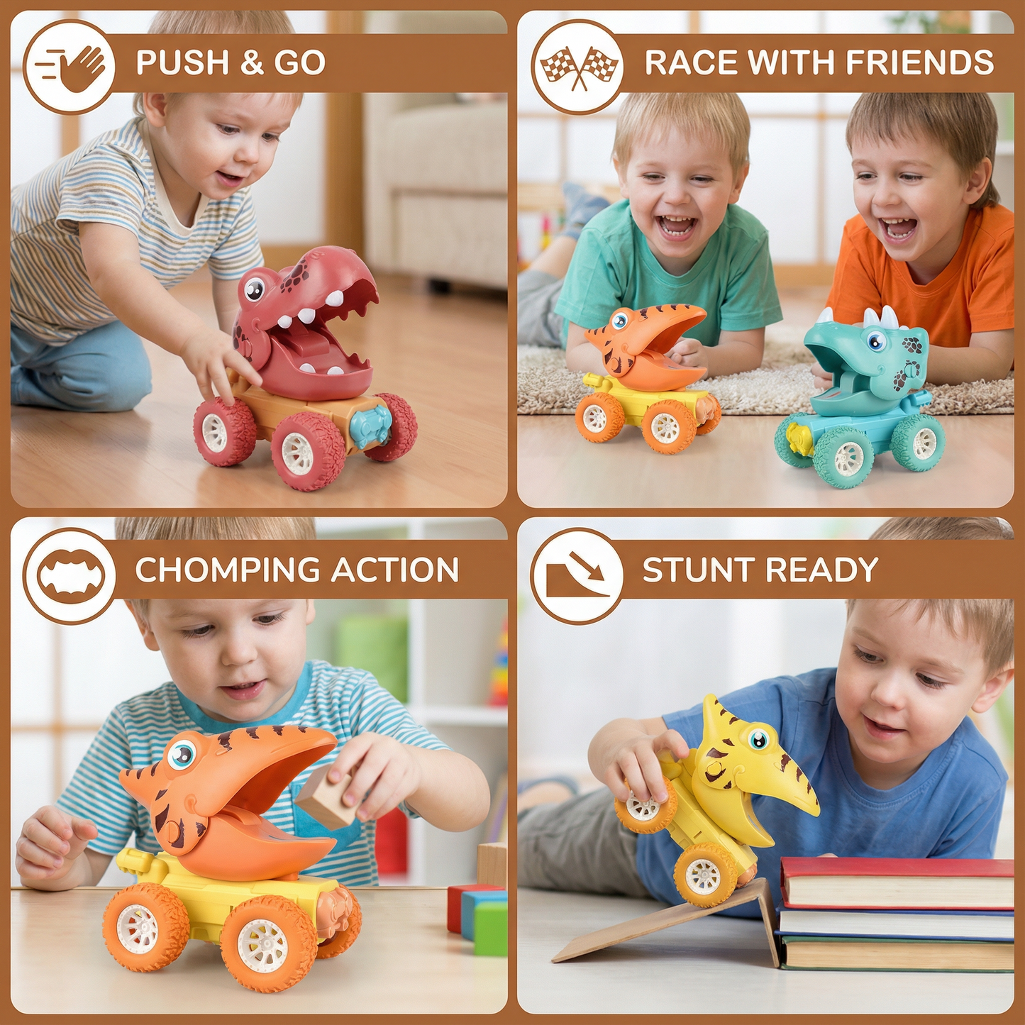 Push & Drive Dino Monstertrucks