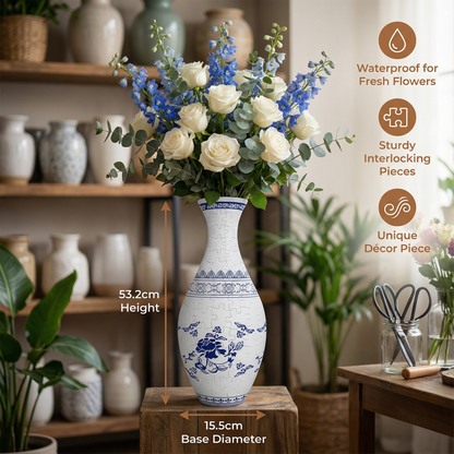 Elegant 3D Puzzle Vase – Suitable for Fresh Flowers