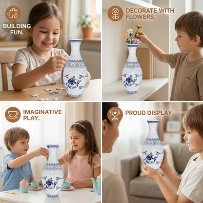 Elegant 3D Puzzle Vase – Suitable for Fresh Flowers