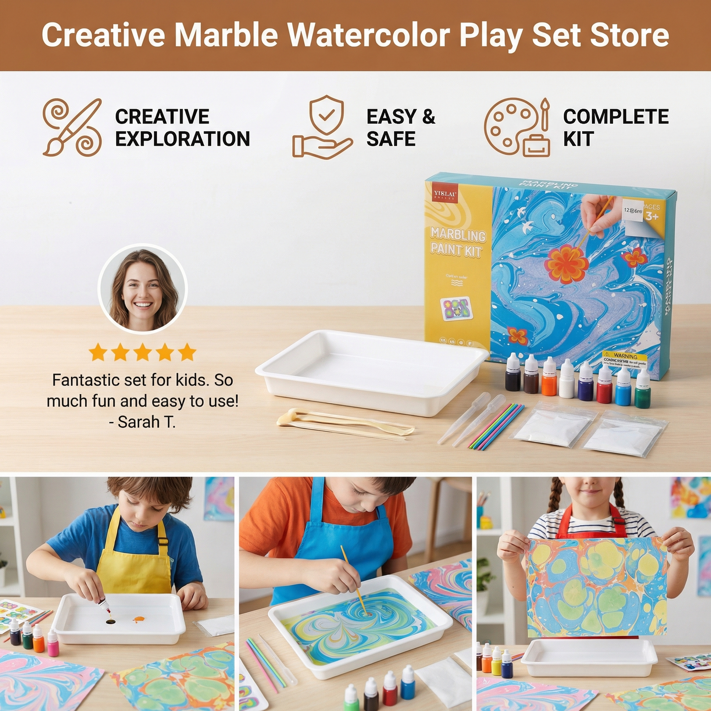 Creative Marble Watercolor Play Set