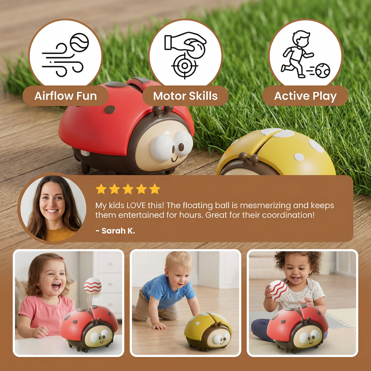 Ladybug Balloon Toy
