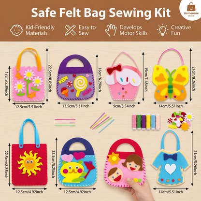 Safe Felt Bag Sewing Kit for Kids