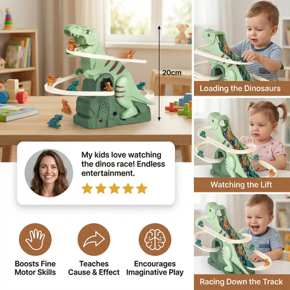 Dino Slide Roller Coaster Fun