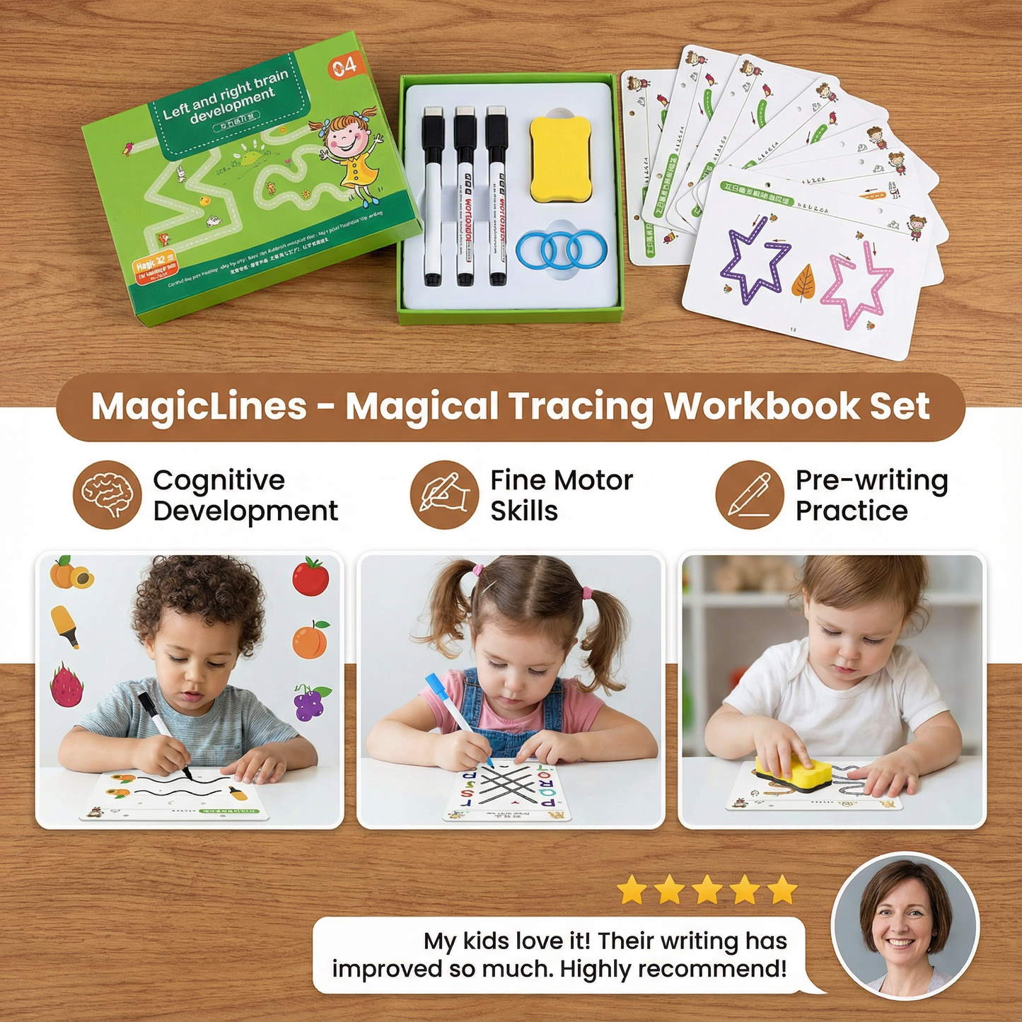 MagicLines - Magical Tracing Workbook Set