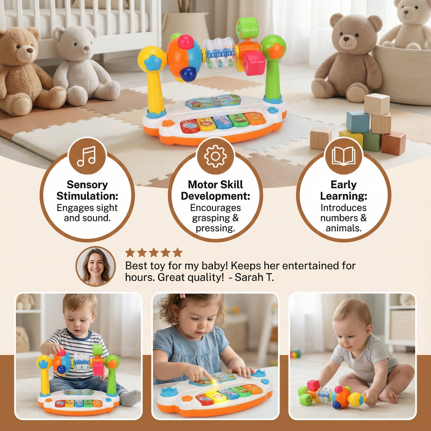 Musical 5-in-1 Learning Toy for Babies