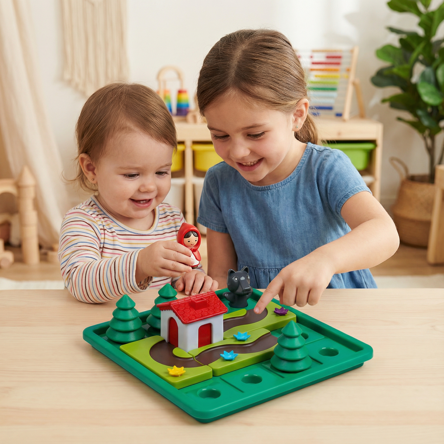 Montessori Little Red Riding Hood Puzzle and Skill Game