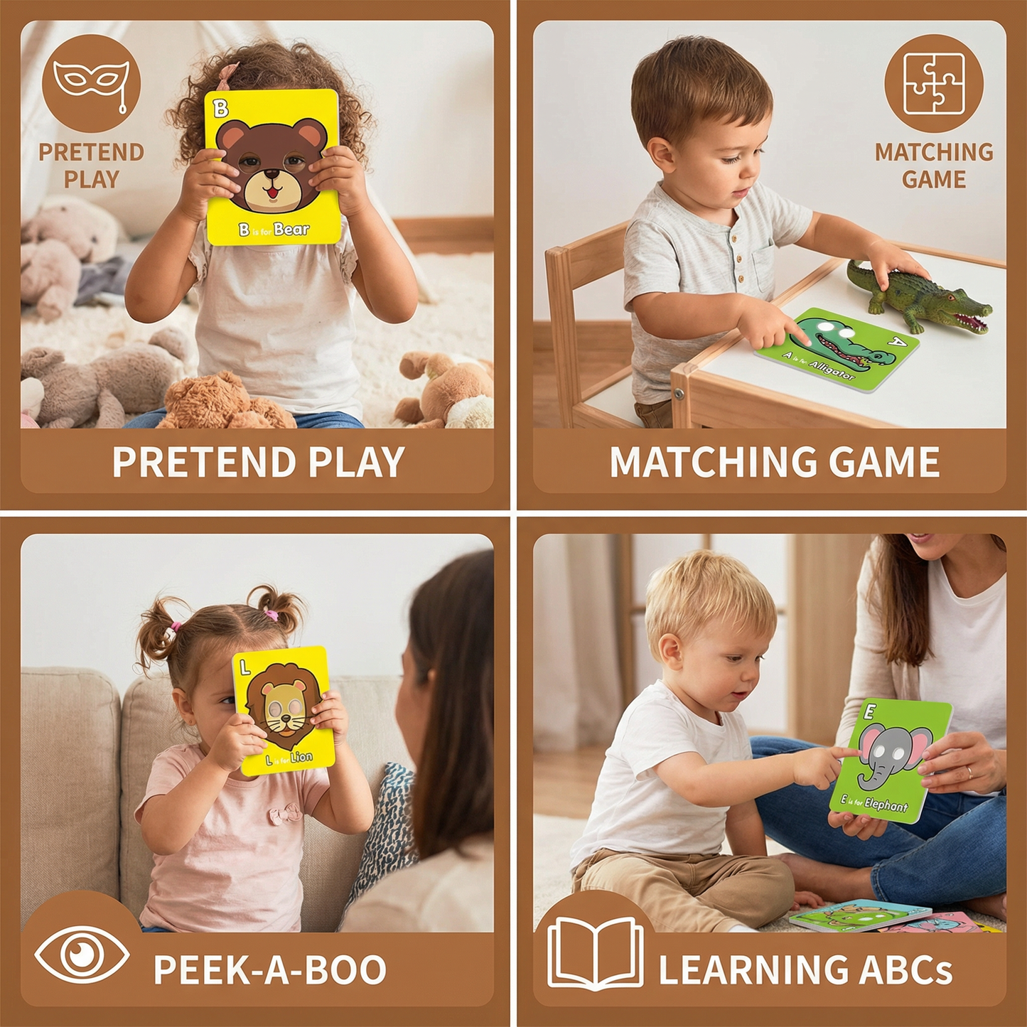 Alphabet Flashcards with Animal Designs