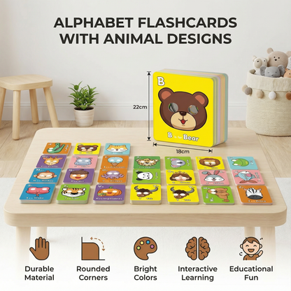 Alphabet Flashcards with Animal Designs