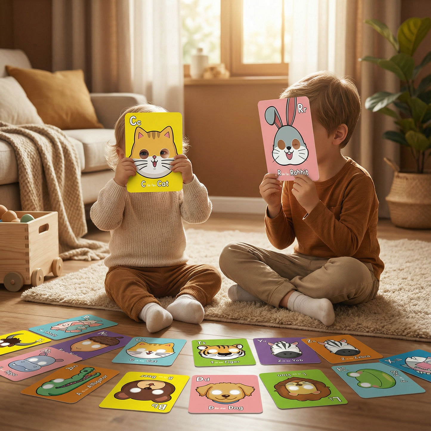Alphabet Flashcards with Animal Designs