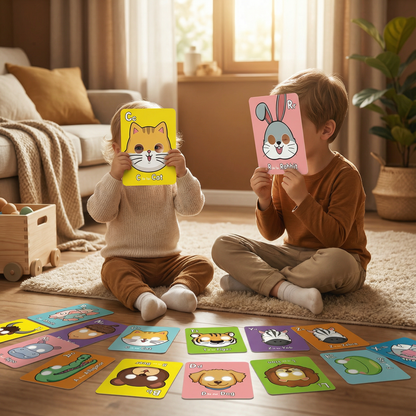 Alphabet Flashcards with Animal Designs