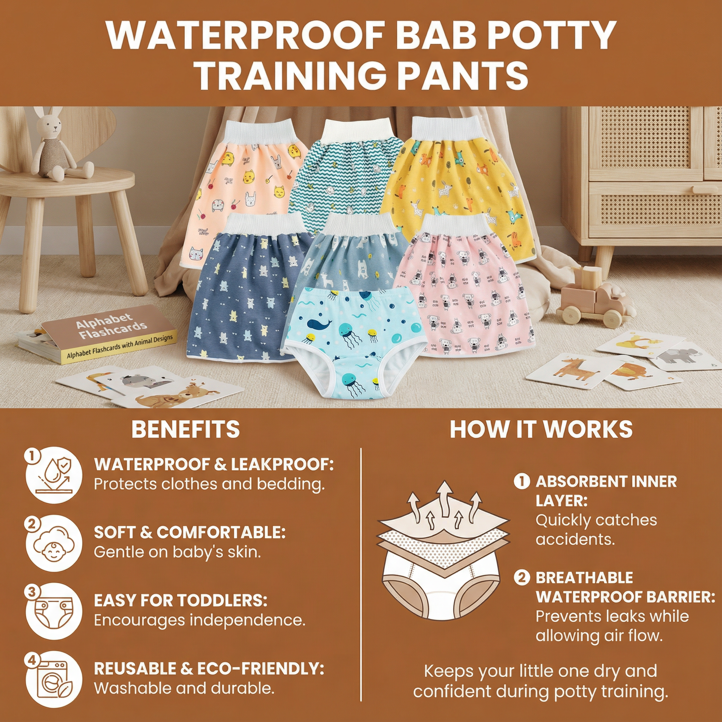 Waterproof Baby Potty Training Pants