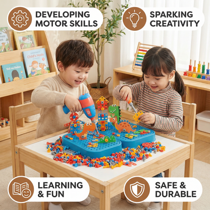 Dino Craftsman Construction Play Set for Kids