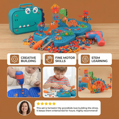 Dino Craftsman Construction Play Set for Kids