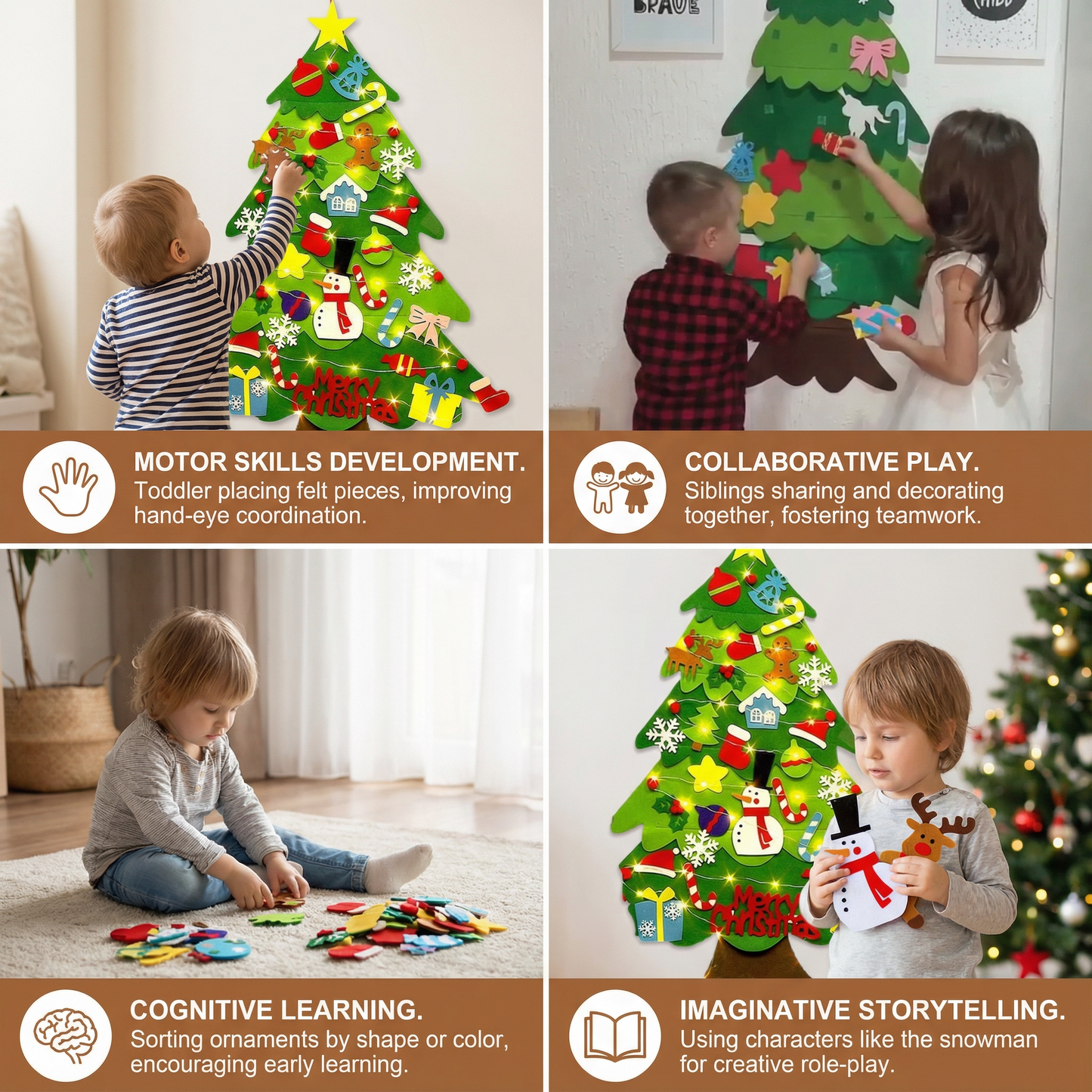Montessori Felt Christmas Tree