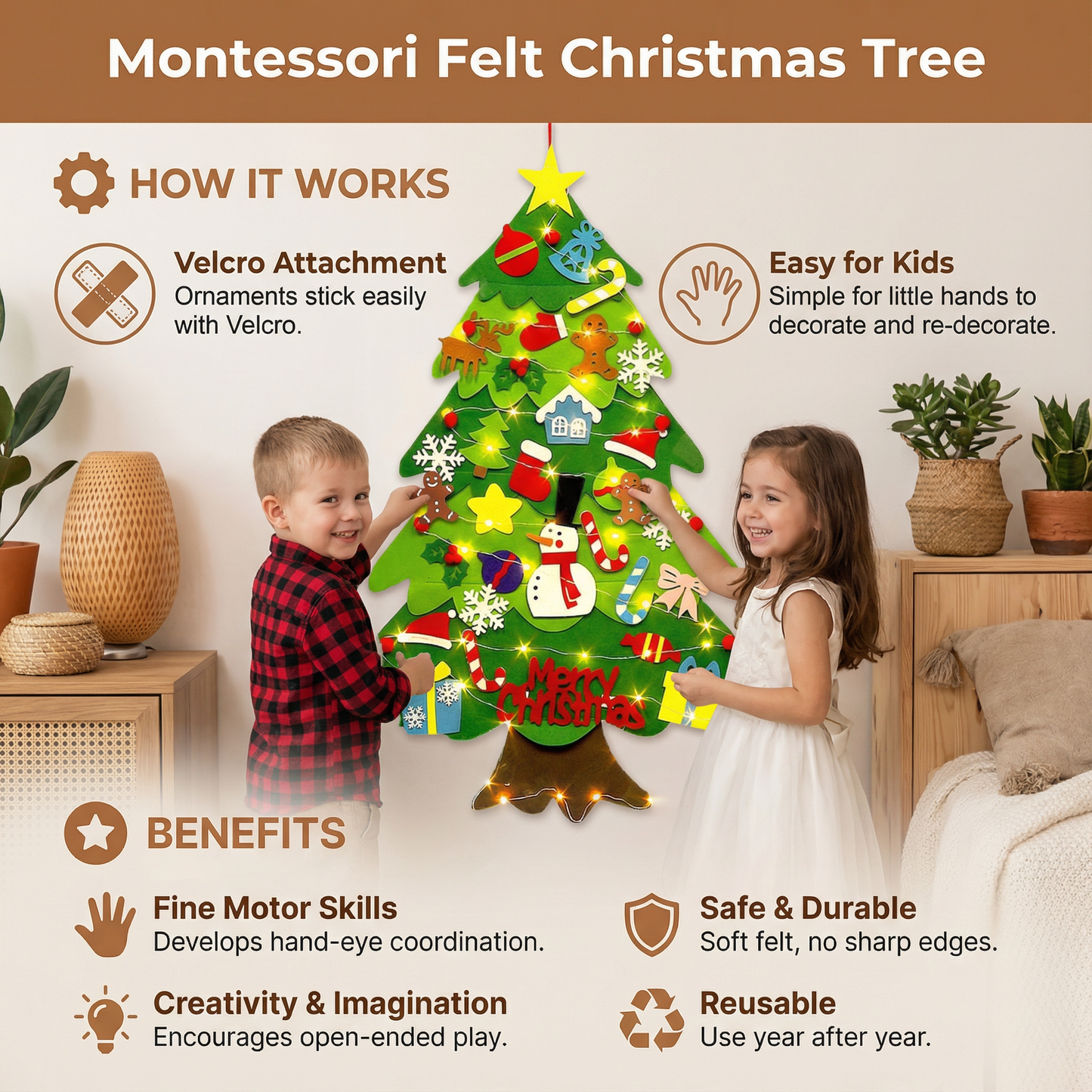 Montessori Felt Christmas Tree