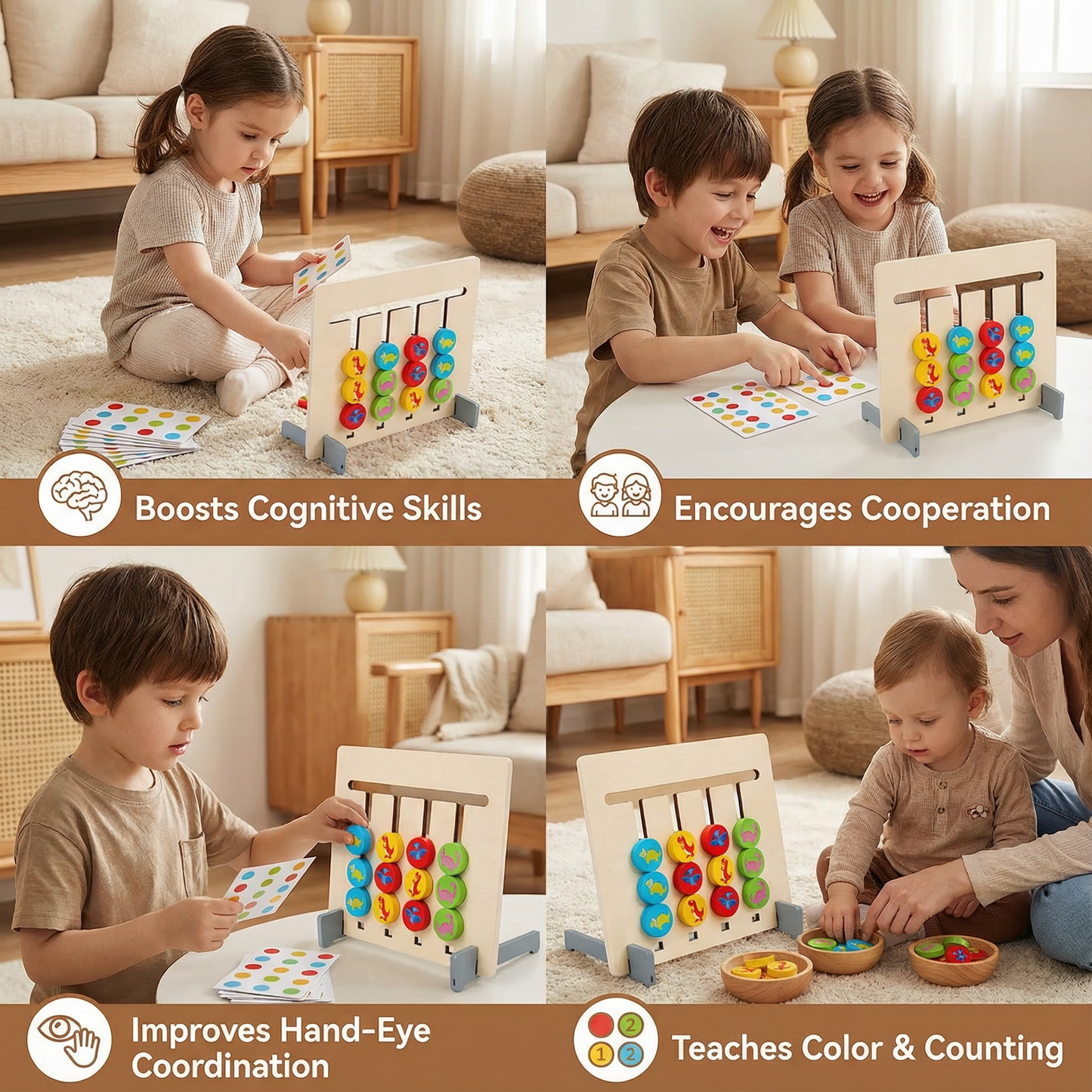 Montessori Wooden Color Matching Game