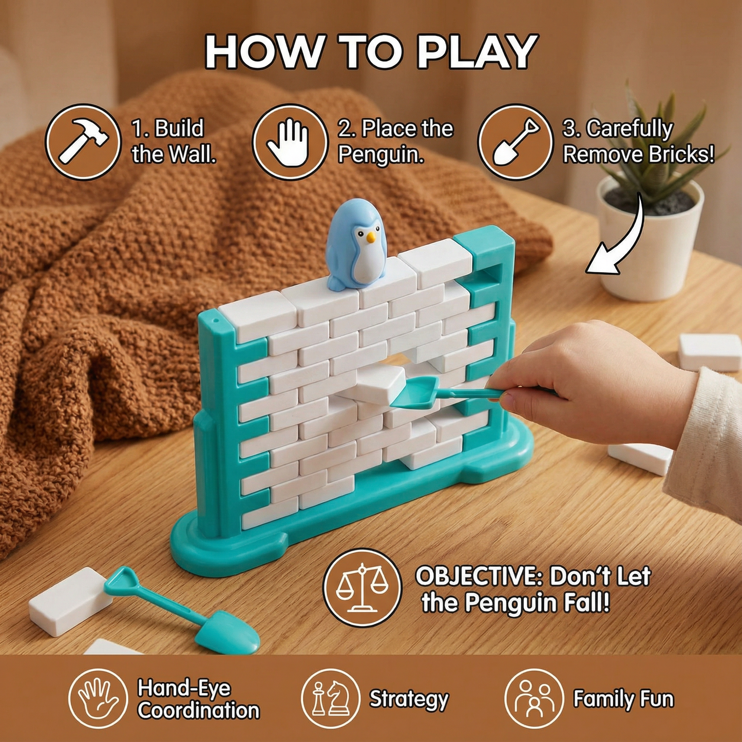 Penguin Ice Wall Balance Family Game