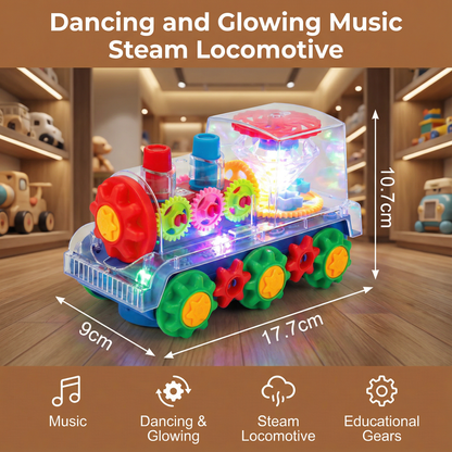Dancing and Glowing Music Steam Locomotive